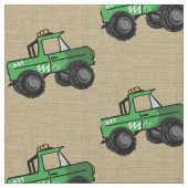 Tissu Monster Trucks Green (Fermer)