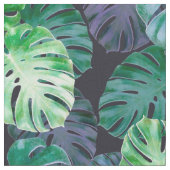 Tissu Monstère tropicale violet vert Feuille (Fermer)