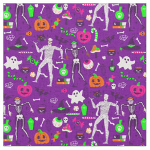 Tissu monstre fantôme citrouille halloween mummy