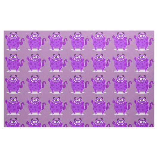 Tissu Monstre pourpre adorable (Fat Quarter)