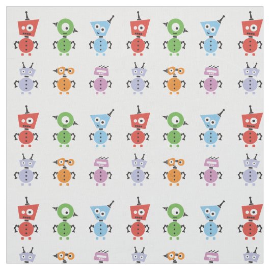 Tissu Monstre Robots Robot (Échantillon)