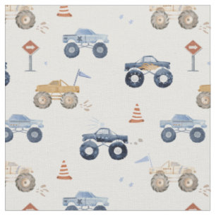 Tissu Monstres de camions de boue - bébé garçon de cours