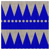 Tissu Montagnes Aztèques - Bleu sur Blanc (Fermer)