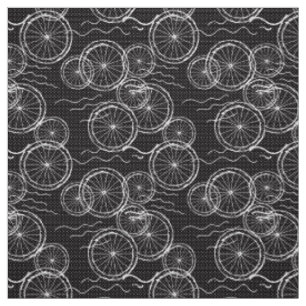 Tissu Montant ma bicyclette - motif de répétition de