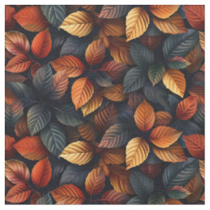Tissu Moody Automne Foliing Feuille Motif