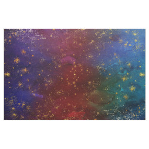Tissu Moody Ombre Psychedélique Grunge Gold Stardust