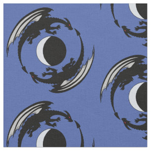 Tissu Moon Dragons Design Imaginaire