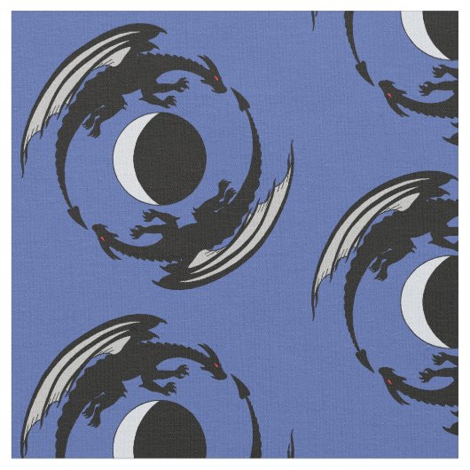 Tissu Moon Dragons Design Imaginaire (Fermer)