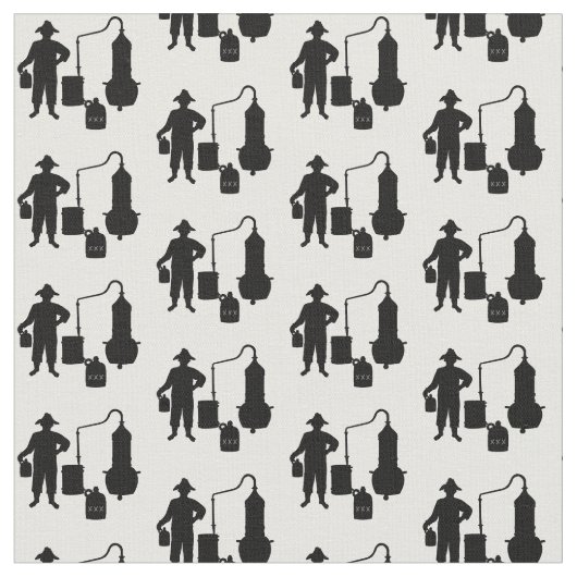 Tissu Moonshiner et silhouette noire (Fermer)