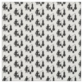 Tissu Moonshiner et silhouette noire (Échantillon)