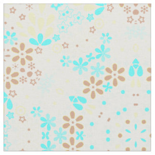 Tissu Mosaïque Abstraite kaléidoscopique fleurs florales
