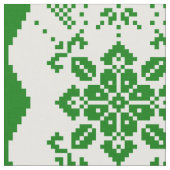 Tissu Mosaïque de pull tricoté vert de Noël (Fermer)