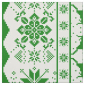 Tissu Mosaïque de pull tricoté vert de Noël (Échantillon)