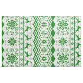 Tissu Mosaïque de pull tricoté vert de Noël (Fat Quarter)