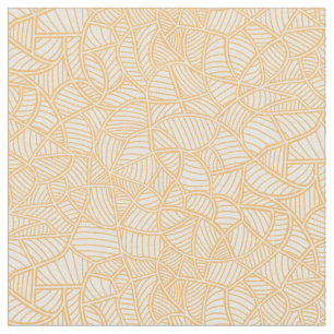 Tissu Mosaïque feuille aléatoire pâle orange