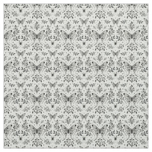 Tissu Moth magique noire et blanche