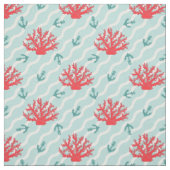 Tissu Motif 1 de corail rouge (Échantillon)
