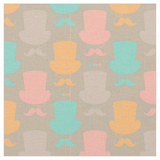 Tissu Motif 2 de moustache (Fermer)