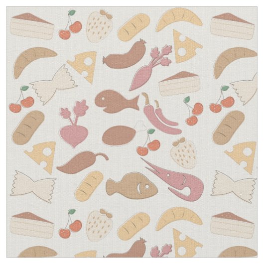 Tissu Motif 2 de nourriture (Fermer)