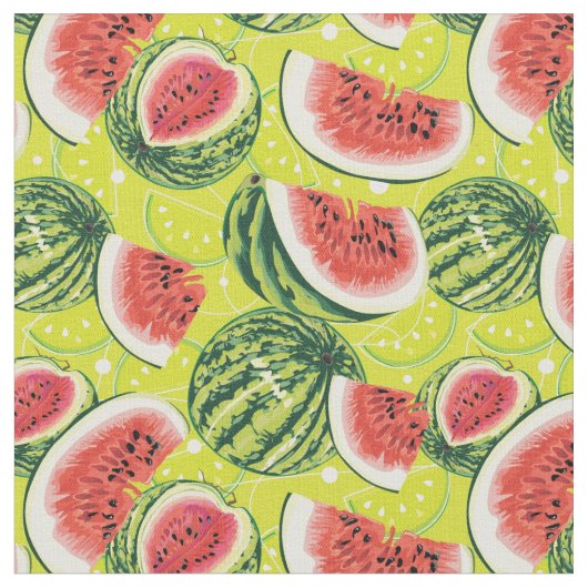 Tissu Motif 2 de pastèque (Fermer)