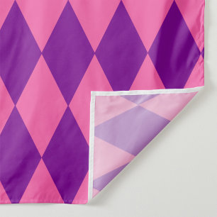 Tissu Motif à carreaux Harlequin rose et violet 