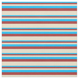 Tissu Motif à ciel bleu profond, Brown et tanné