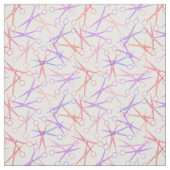 Tissu Motif à ciseaux coralliens violets roses (Échantillon)