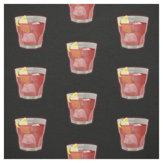 Tissu Motif à cocktails Americano (Échantillon)