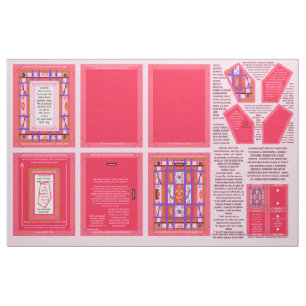 Tissu Motif à coudre Girl Power Cadre lavable et broche
