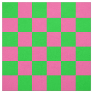Tissu Motif À damiers chèque rose vert