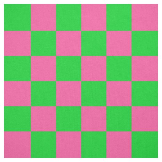 Tissu Motif À damiers chèque rose vert (Échantillon)