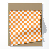 Tissu Motif À damiers orange et blanc