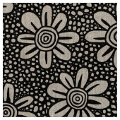 Tissu Motif à fleurs à main 140617 - Noir (Fermer)