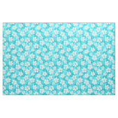 Tissu Motif à fleurs bleu tropical (Yard)