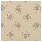 Tissu Motif à fleurs de vanille (Fermer)