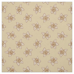 Tissu Motif à fleurs de vanille