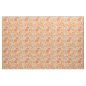 Tissu Motif à fleurs Orange Retro (Fat Quarter)