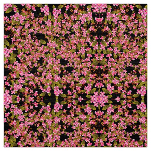 Tissu Motif à fleurs roses (Échantillon)