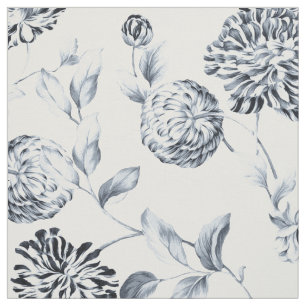Tissu Motif à fleurs Vintage en argent Sterling