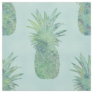 Tissu Motif à la mode d'ananas d'aquarelle