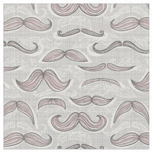 Tissu Motif à la mode de moustache