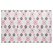 Tissu Motif à la mode noir rose moderne d'ikat (Fat Quarter)