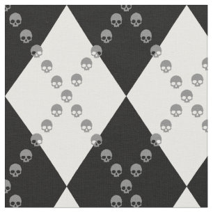 Tissu Motif à motifs de losanges de crâne