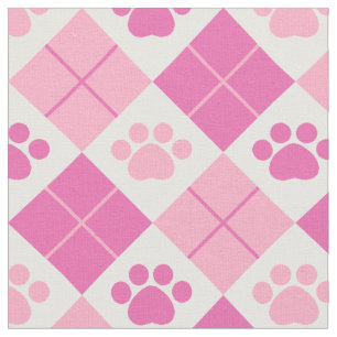Tissu Motif à motifs de losanges rose d'empreinte de