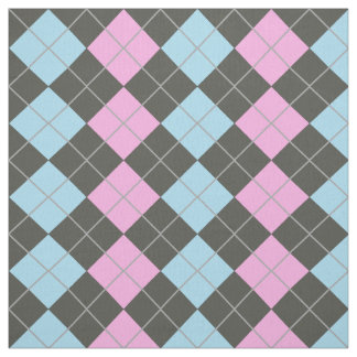 Tissu Motif à motifs de losanges rose et bleu