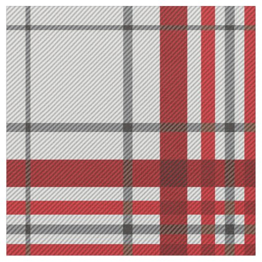 Tissu Motif à plaid rouge gris (Fermer)