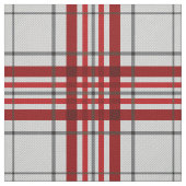Tissu Motif à plaid rouge gris (Échantillon)