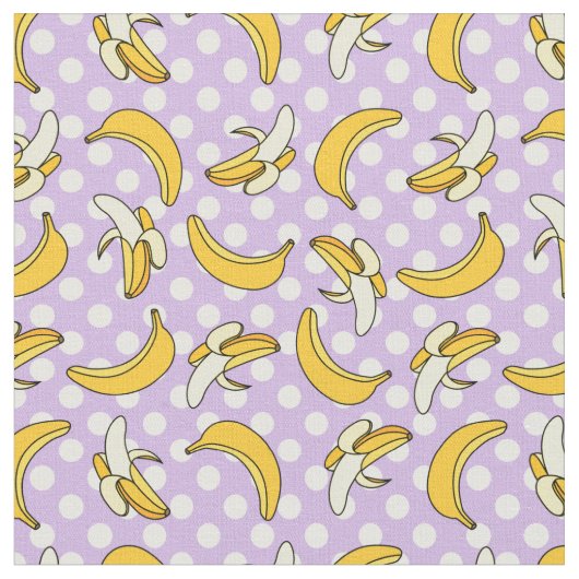 Tissu Motif à points de la banane violette (Fermer)