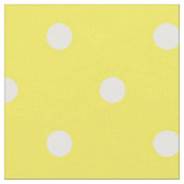 Tissu Motif à points polka jaune et blanc (Fermer)