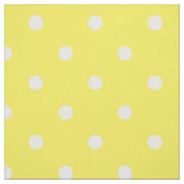 Tissu Motif à points polka jaune et blanc (Échantillon)